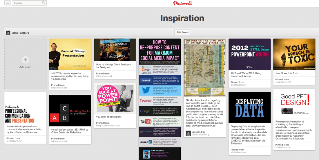 Inspiration til dine præsentationer - Pinterest om PowerPoint ppt