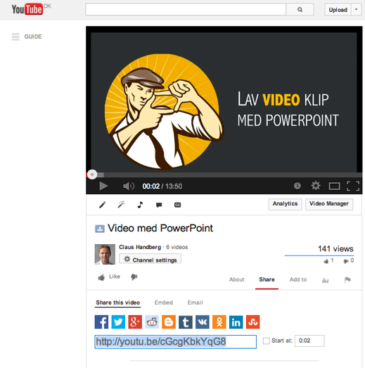 Sådan laver du video klip med PowerPoint