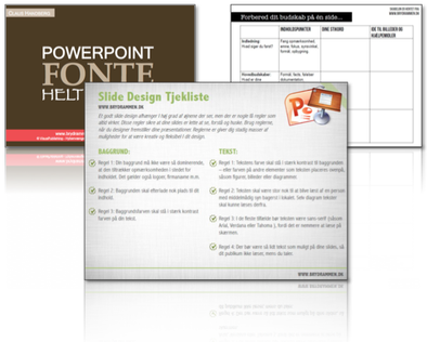 PowerPoint præsentation - tjekliste, worksheet og opslagsværk