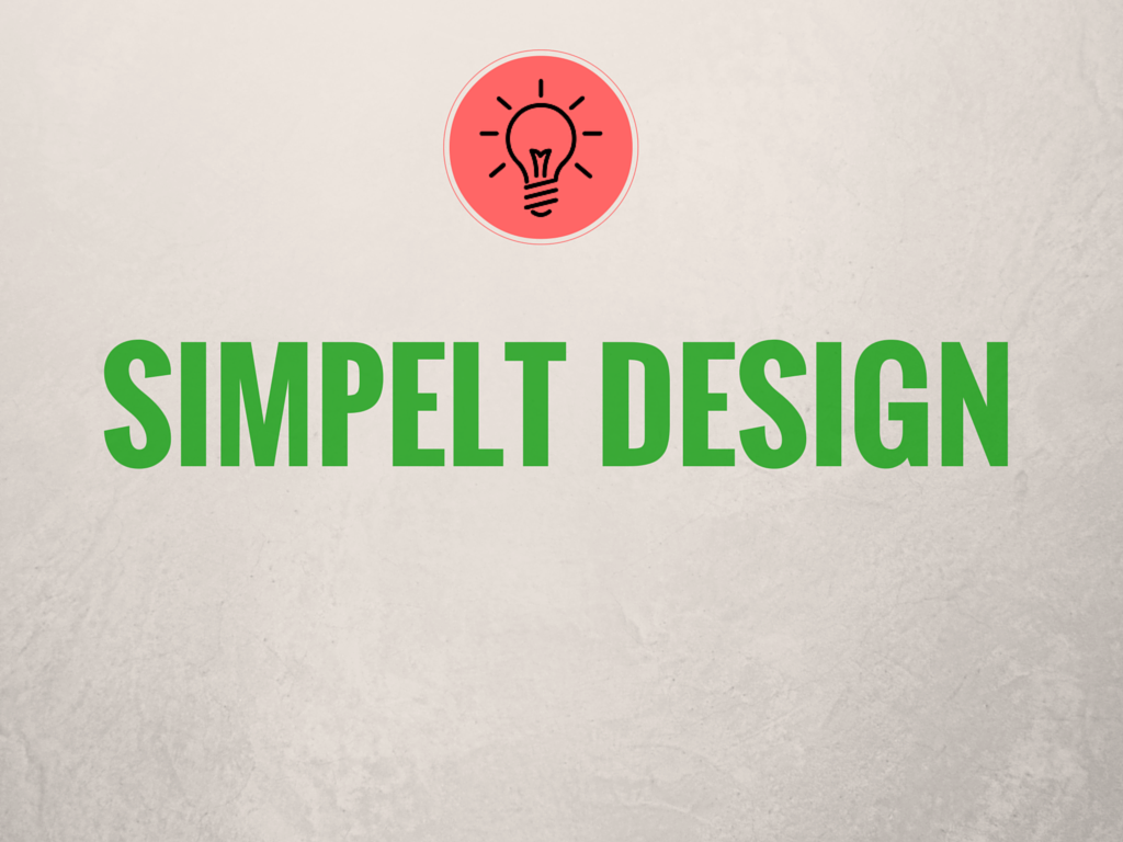 Simpelt PowerPoint design